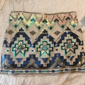 Sequin Aztec Skirt